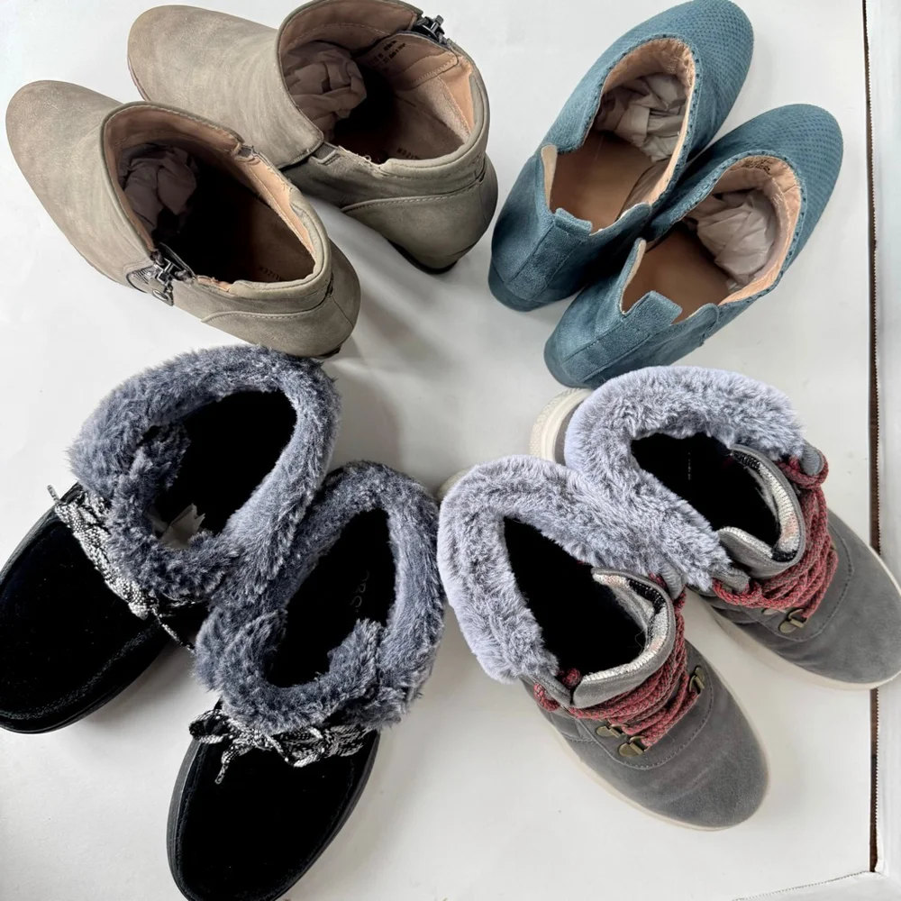 Women’s Size 6.5–7 Shoe Bundle – Skechers, SOUL Naturalizer, Journey Bootie fur